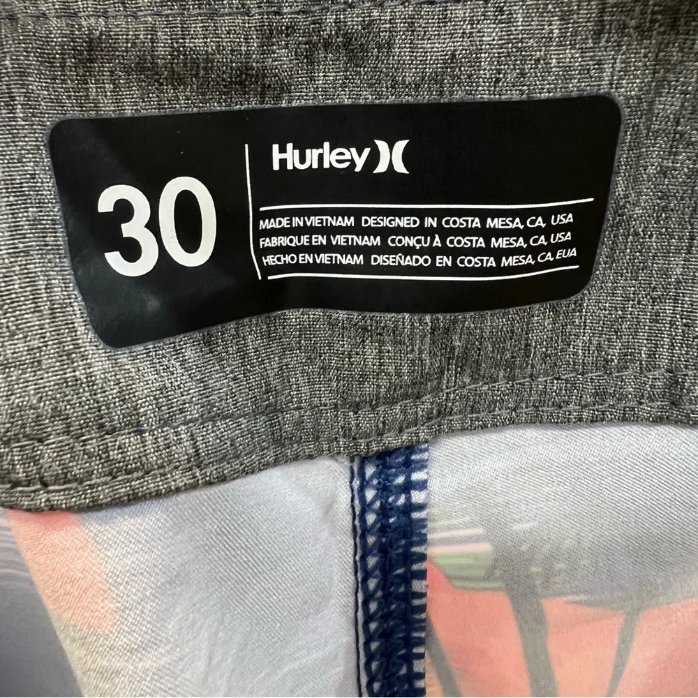 Hurley Men's Blue Tropical Swim‎ Shorts size 30